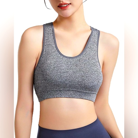 Breathable lift up sport bra size medium in gray - Picture 1 of 7